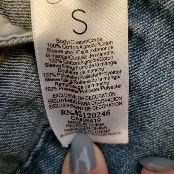 Kensie Vintage Luxe Denim Jacket New Without Tags Size Small - Picture 6 of 6